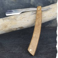 Shavette - Rasoir de barbier zéro déchet avec un manche en chêne pour un rasage durable. Fabriquée en France.