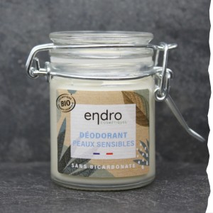 Déodorant  baume - Peaux sensibles - Endro - 50ml - Bio - Flacon verre recyclable