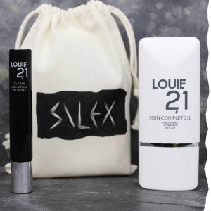 Coffret cadeau de soins visage bio pour homme fabriqués en France Louie21 Anti âge et sac