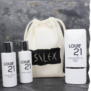 Coffret cadeau de soins visage bio pour homme fabriqués en France Louie21 Anti âge