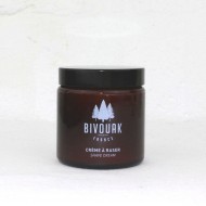 Crème à raser Bio pour Homme Bivouak. Fabriquée en France. Rasage bio.