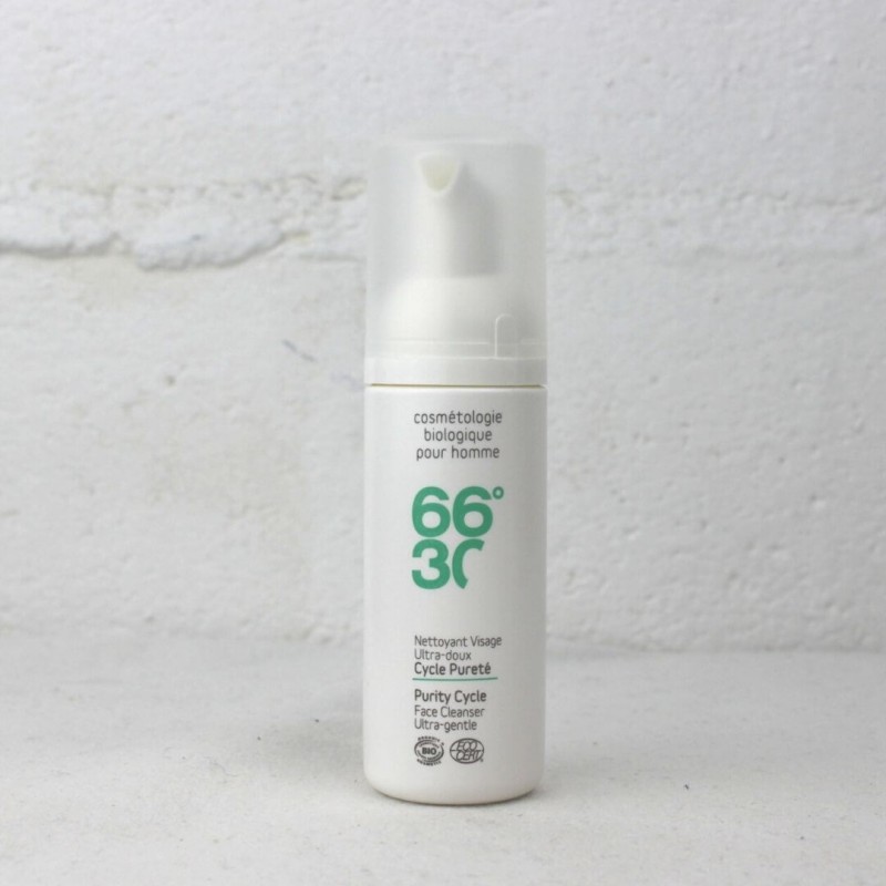 Cycle pureté - Nettoyant visage bio pour homme 66°30 - Fabriqué en France - Format découverte 50ml Cycle pureté - Nettoyant visage bio pour homme 66°30 - Fabriqué en France - Format découverte 50ml
