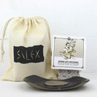 Coffret Zéro déchet - made in France - savon surgras, porte-savon artisanal, sac cadeau Silex