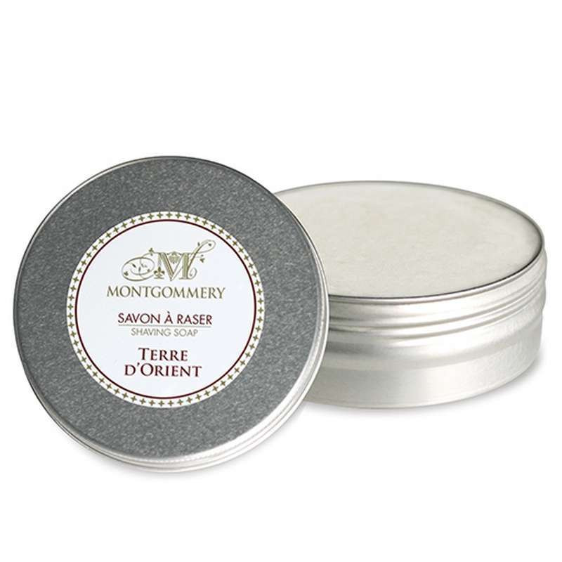 Savon à Raser Terre d'Orient Bol Métal Vegan - Montgommery Savon à Raser Terre d'Orient Bol Métal Vegan - Montgommery