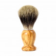 Blaireau de Rasage en Bois d'Olivier Pure Badger - Gentleman Barbier