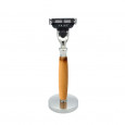 Rasoir Gillette Mach3 en Bois de Cade avec Support - Gentleman Barbier